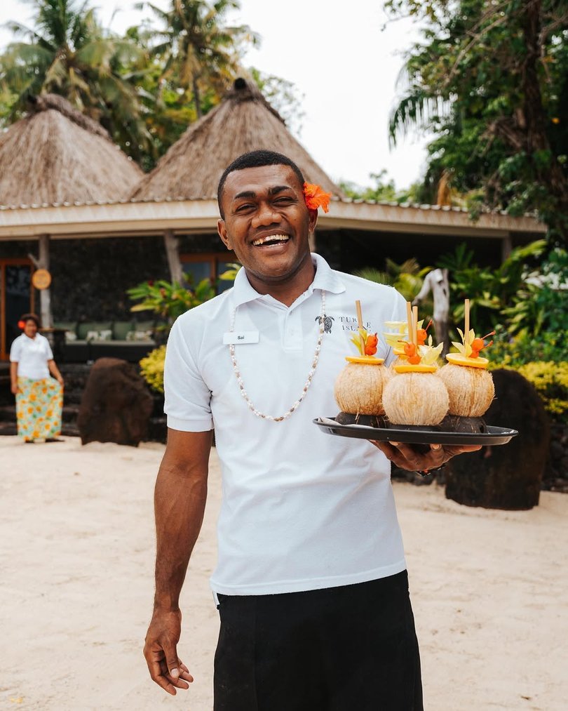 Turtle Island maintains five-night minimum stays, with all-inclusive rates from US$29,120 per night.