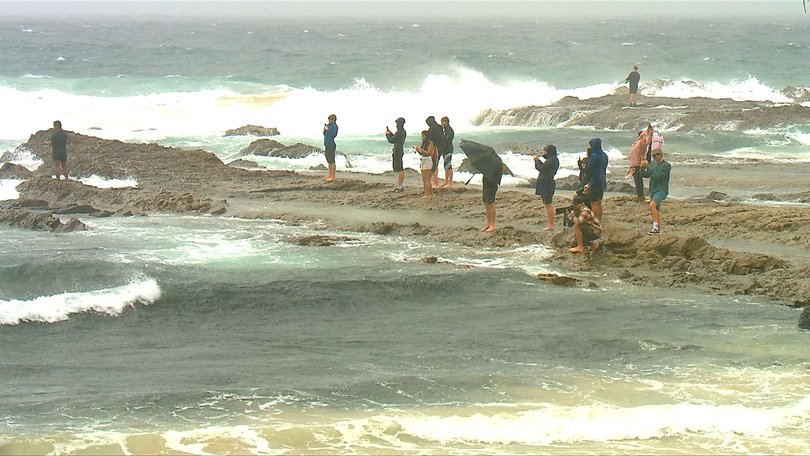Locals were seen getting close to the action.