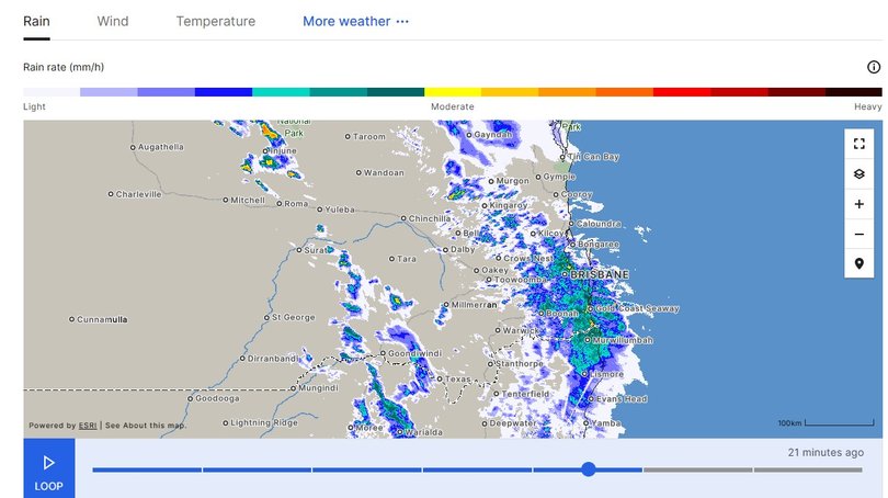 Users are frustrated with the placement of the radar on the website.