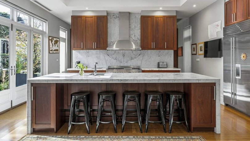 The fully-equipped kitchen with butler's pantry.
