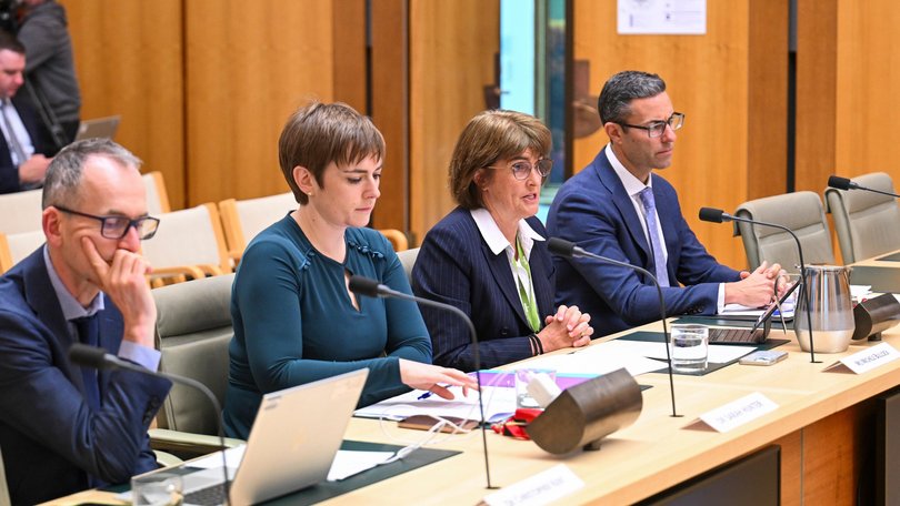 Governor of the Reserve Bank Michele Bullock and other senior RBA officials.