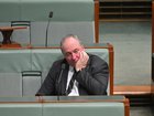 Nationals member for New England Barnaby Joyce in the House of Representatives at Parliament House in Canberra, Monday, October 27, 2025. (AAP Image/Mick Tsikas) NO ARCHIVING