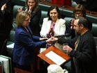 Australian-first treaty legislation has been passed in Victoria's parliament to cheers. (James Ross/AAP PHOTOS)