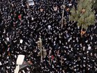 Thousands of Ultra-Orthodox Jewish men hold a massive anti-draft rally.