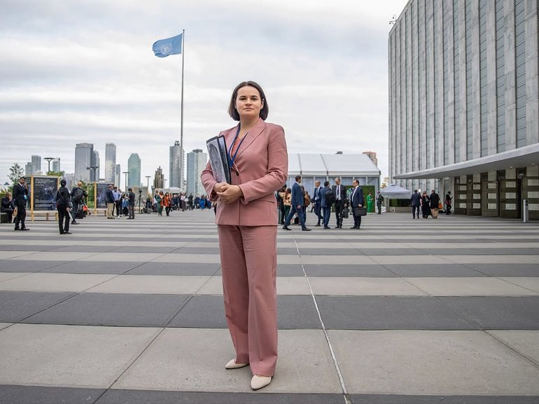 Svitlana Tsikhanouskaya has been forced into exile after the Belarus election she was widely regarded to have won, but was rigged in favour of her Putin-installed opponent. Unknown