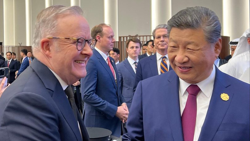 Anthony Albanese write “Good to meet informally with President Xi at the APEC Summit in South Korea today.”