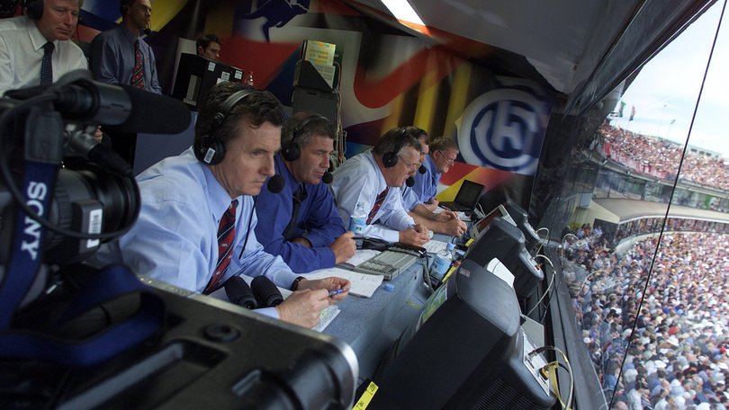 Channel Seven commentary team led by Bruce McAvaney at the Grand Final 2001. John Donegan JMD