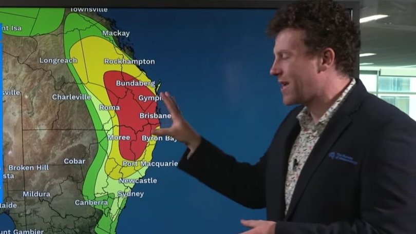 BOM's meteorologist Angus Hines says the east coast of Australia is set to be smashed by a severe storm. Picture: BOM