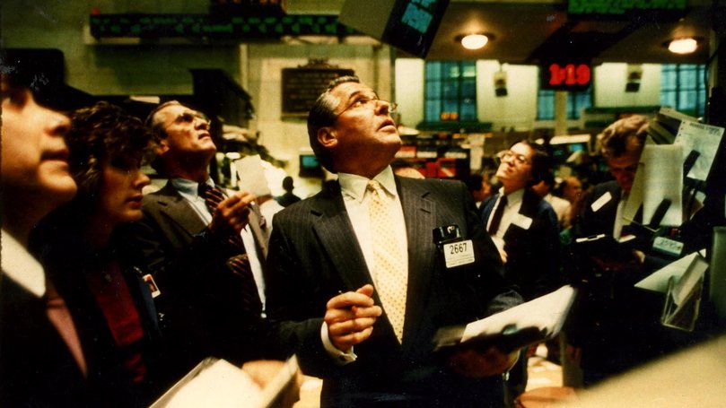 Inside the New York Stock Exchange on Black Monday, October, 1987.