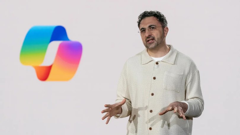 Mustafa Suleyman, CEO of Microsoft AI, speaks at an event.