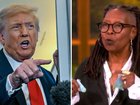 Whoopi Goldberg has torn up a note handed to her by her co-host during a live taping of The View, moments after making a remark about US President Donald Trump.