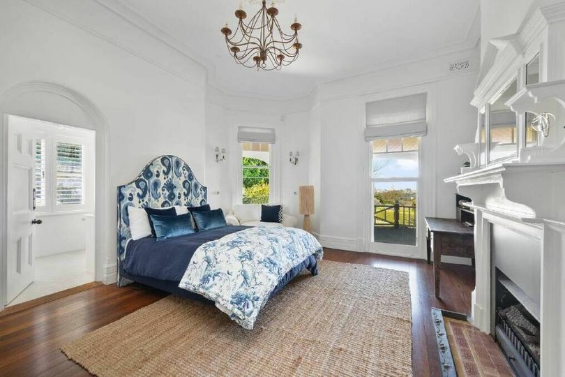 One of the five bedrooms.