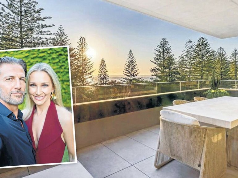 Tim Robards and Anna Heinrich have listed their Gold Coast apartment for auction./Facebook