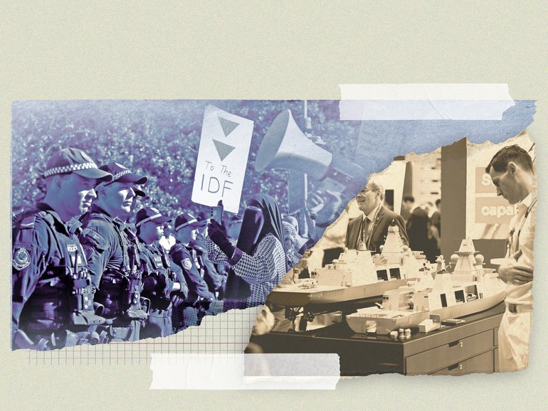 As soldiers and civilian military experts discussed how to protect Australia, Sydney’s professional agitators were doing their best to divide outside.