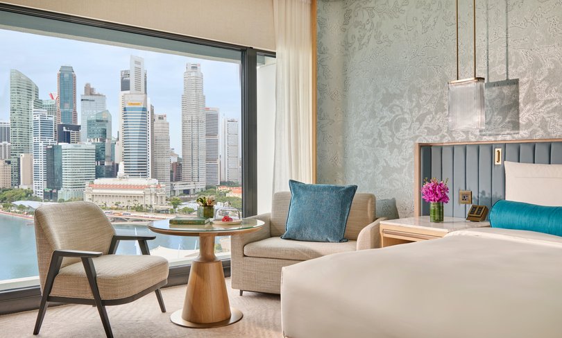 Marina Bay room at the Mandarin Oriental Singapore.