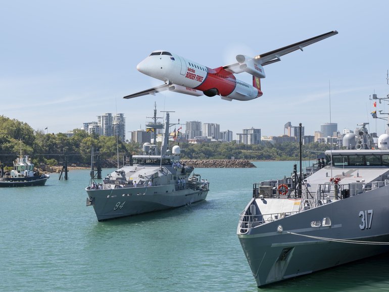 An ABF aircraft in action. supplied