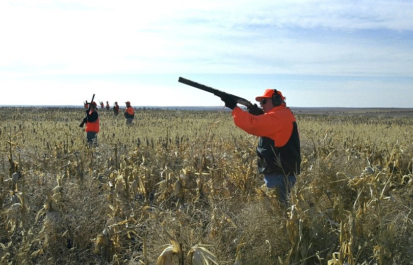Vice President Dick Cheney hunts pheasant in South Dakota in 2002.