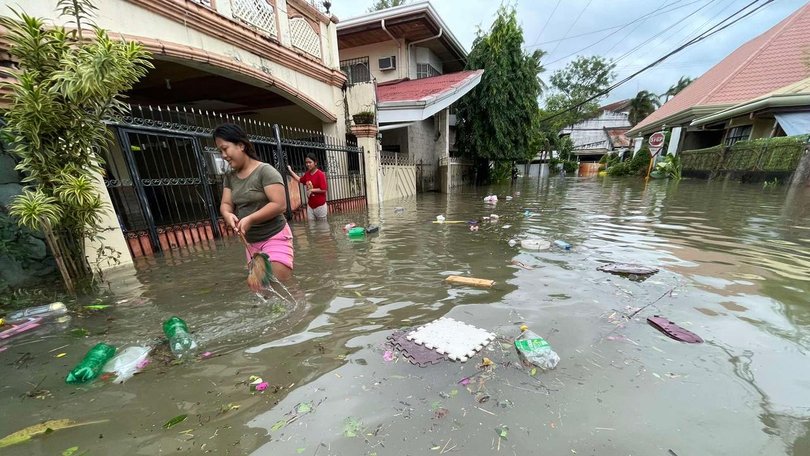 Parts of the central Philippines have been hit by heavy flooding due to Typhoon Kalmaegi.