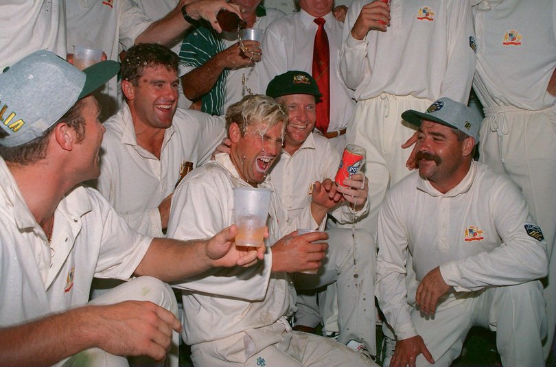 Shane Warne with the Australian team in 1994.