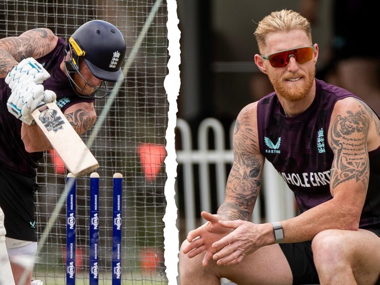 Ben Stokes at training on Wednesday.