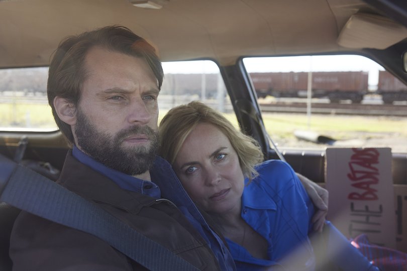 Jesse Spencer and Radha Mitchell in Last Days of the Space Age.~|~|DjCkhCksm3