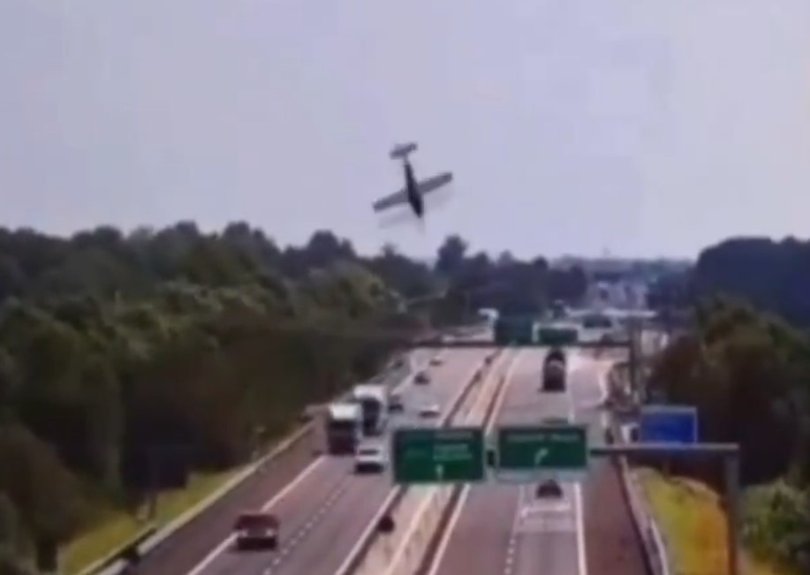 Two people on board the plane died. 