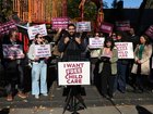 Then assembly member Zohran Mamdani speaks during a press conference on Universal Child Care at Columbus Park Playground on November 19, 2024 in New York City. 