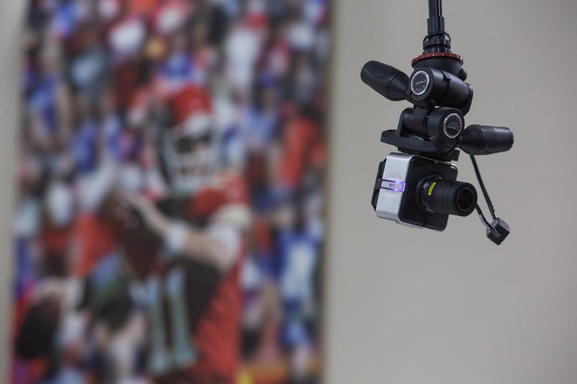 A camera is used to capture motion at the Biocore performance lab in Virginia. MUST CREDIT: Cal Cary/For The Washington Post