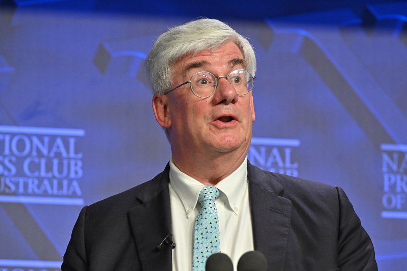 Economist Saul Eslake at the National Press Club in Canberra, Wednesday, May 8, 2024.