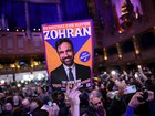 Supporters attend the election watch party for the new New York City mayor Zohran Mamdani.