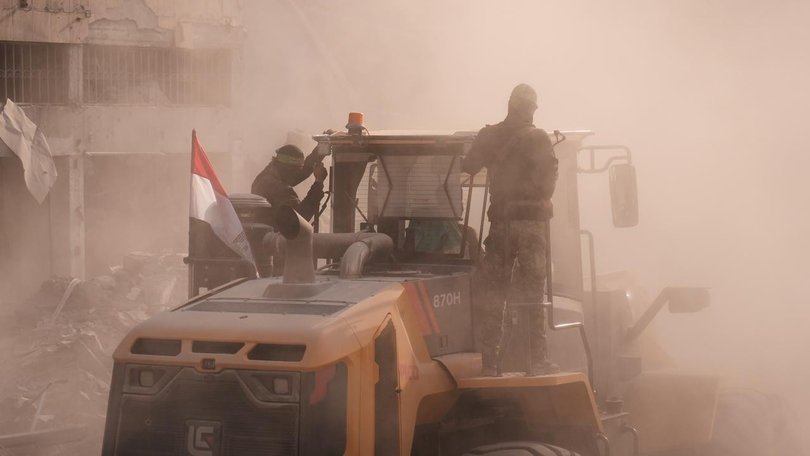 Hamas have searched the rubble for the remains of Israeli hostages in Gaza. (AP PHOTO)