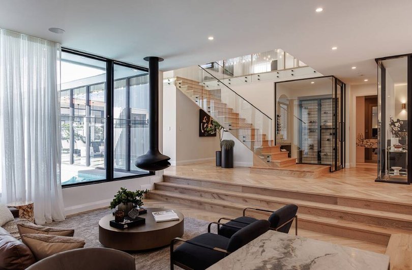 The Essence design centres around a dramatic sunken lounge.