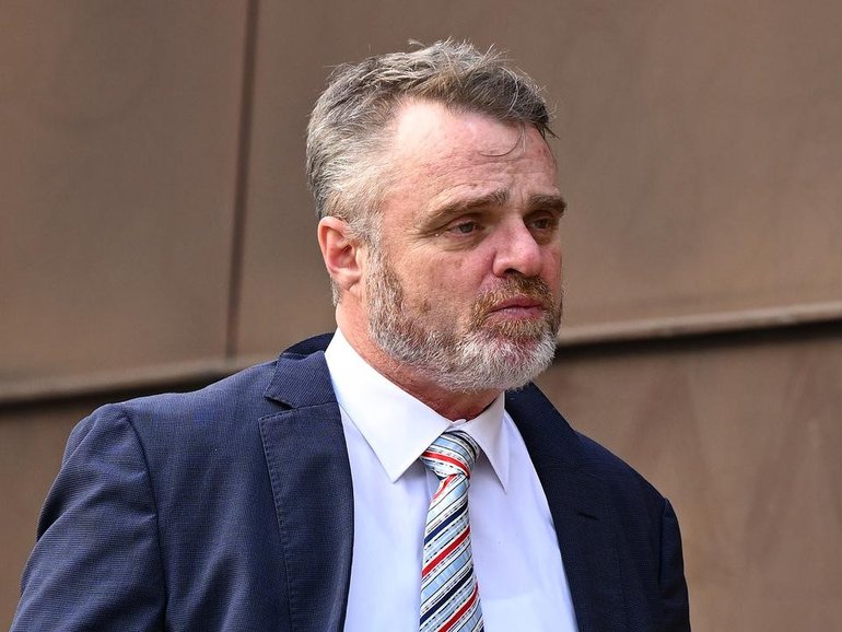 Damien Richardson has been found guilty of performing a gesture that "resembles a Nazi salute". (James Ross/AAP PHOTOS)