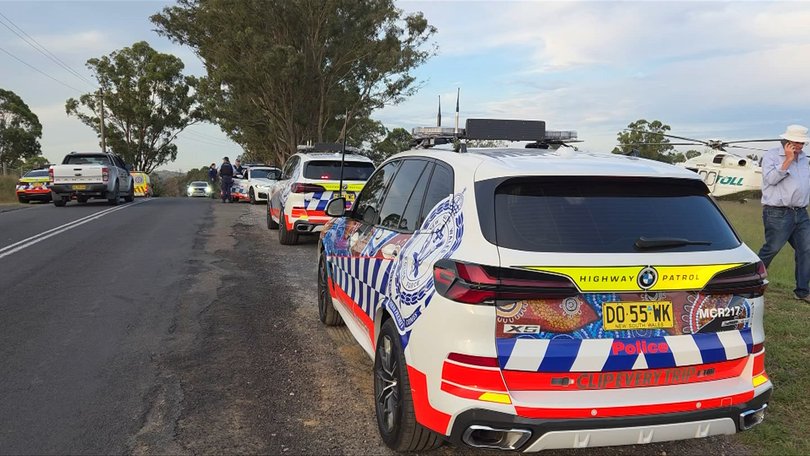 Police at the scene.