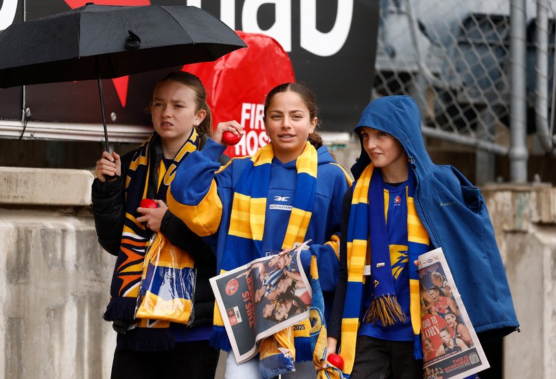 Eagles fans had to be rugged up for the final.