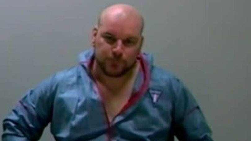 Corey Breen during his police interview. Picture: 7News