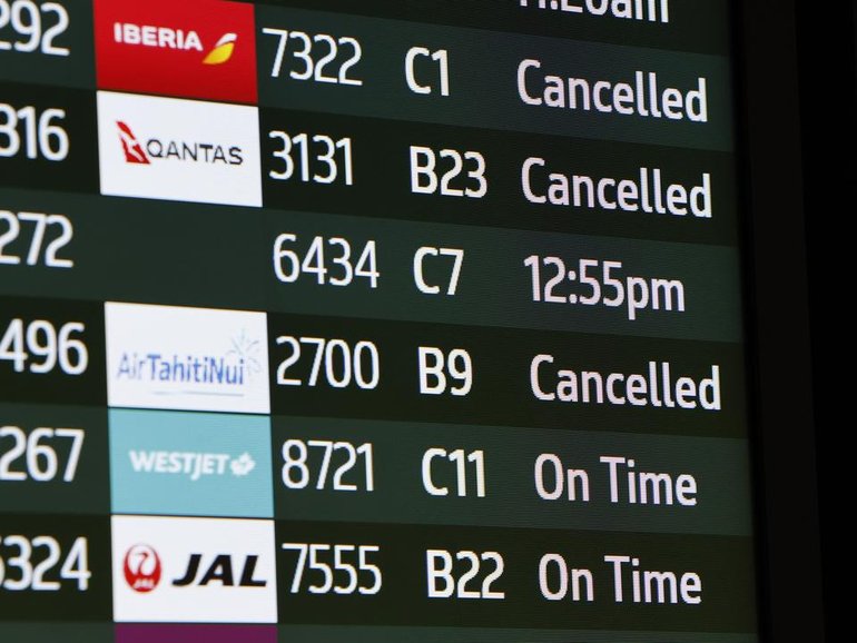 More than 7000 flights in the US have been delayed and 2100 have been cancelled.