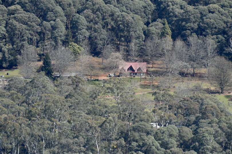 The property of cop killer Dezi Freeman outside the Mount Buffalo township of Porepunkah. 