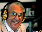 Australian broadcaster John Laws on air during his final show in Sydney, Friday, Nov. 30, 2007. The man known as "Golden Tonsils" retires from radio station 2UE after 55 years on the air. (AAP Image/Tracey Nearmy) NO ARCHIVING 