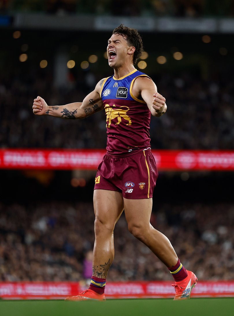 Cam Rayner in the Lions preliminary final win over Collingwood in September.