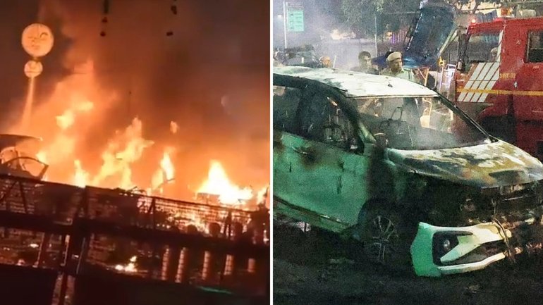 A car has exploded near New Delhi's historic Red Fort, killing at least 10 people.