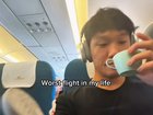 A video has gone viral on social media of a child repeatedly kicking a passenger.