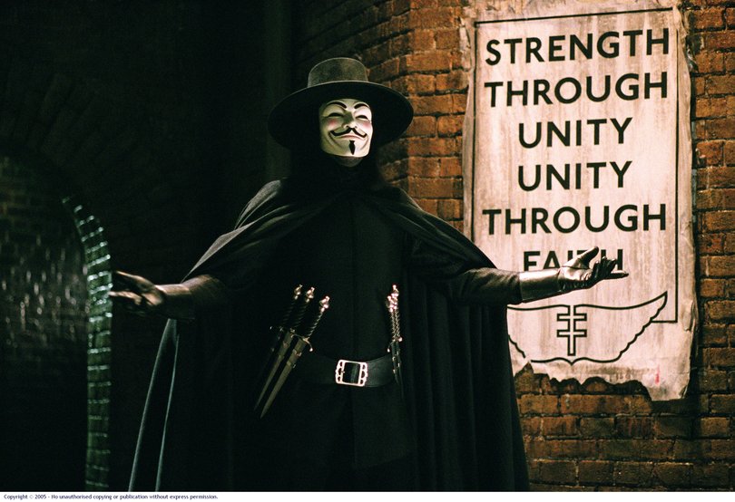 Hugo Weaving played the mysterious V in V for Vendetta.