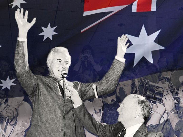 Gough Whitlam was dismissed on the front steps of Old Parliament House on November 11, 1975. (Rounak Amini/AAP PHOTOS)