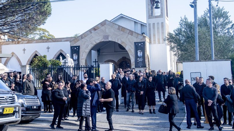 The funeral for Mr Versace who was killed in a targeted gangland shooting which police believe was a case of mistaken identity. Picture: NewsWire / Jeremy Piper