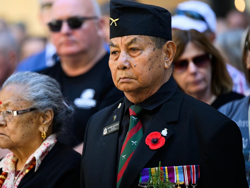 Veterans gathered to honour the sacrifices made. Picture: NewsWire / POOL / Bianca De Marchi