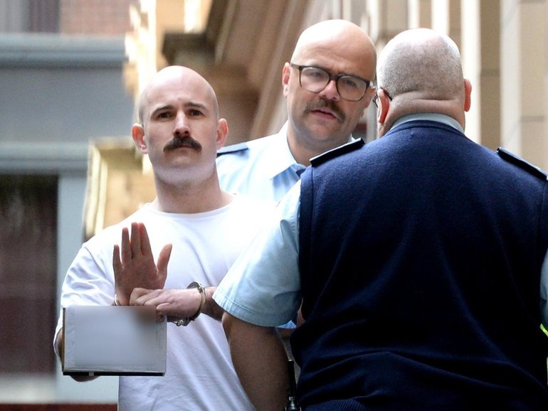 Neo-Nazi leader Thomas Sewell arrives at the Supreme Court in Melbourne for a bail application on Wednesday. NewsWire / Andrew Henshaw