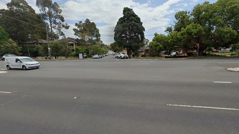 The pedestrian was struck by a school bus.