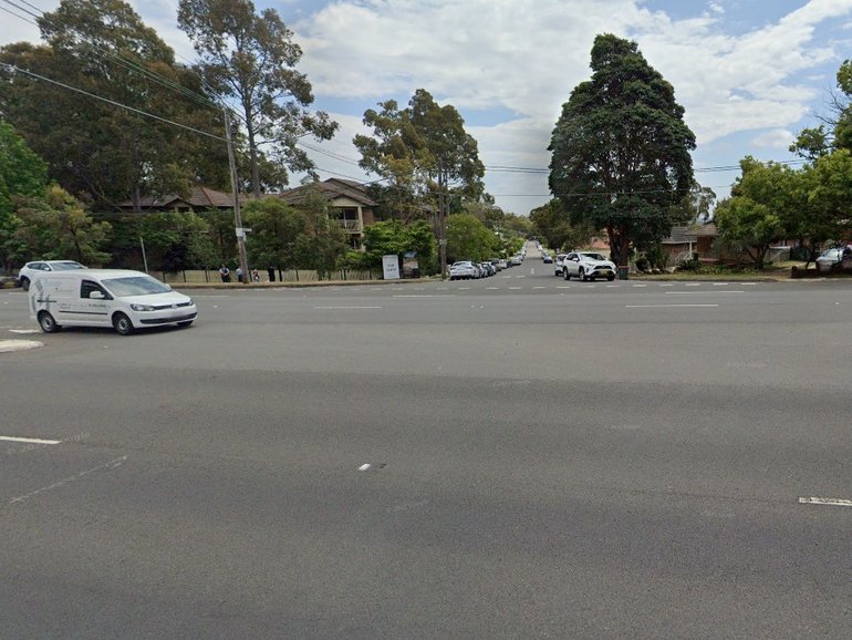 The pedestrian was struck by a school bus.