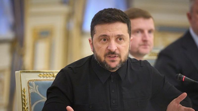 President Volodymyr Zelensky’s opponents accuse him of trying to hobble corruption-fighting bodies. (AP PHOTO)